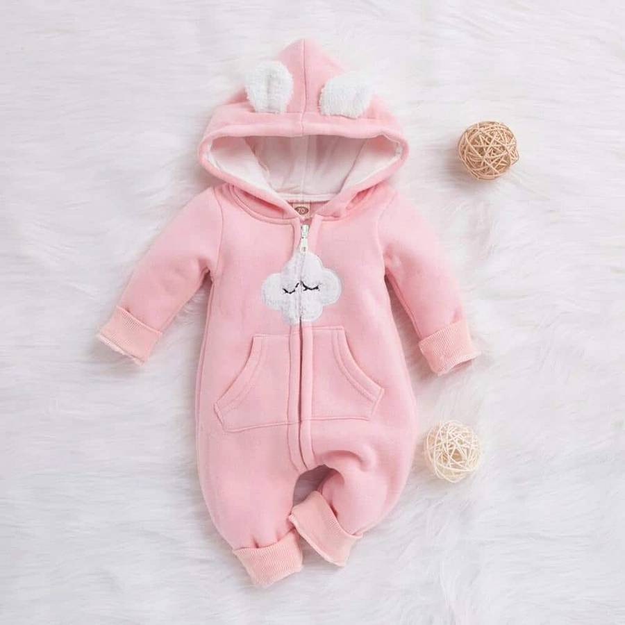 Grenouillère à capuche pour bébé