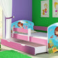 Lit pour enfant Imaginaire avec motifs, panneaux colorés et tiroir de rangement