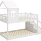 Lit Superposé Cabane 2 Places - 2 x 90 x 200 cm