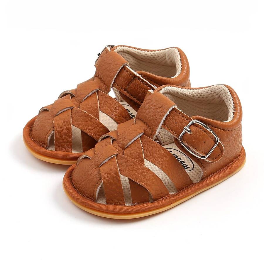 Sandales en cuir souple pour bébés