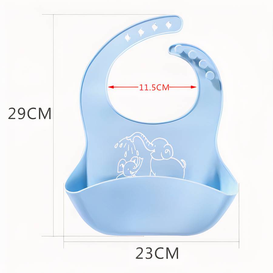 Bavoir pour bébé en silicone souple