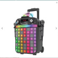 Enceinte Musicale Bluetooth - Lecteur MP3 2 Microphones et Lumières LED