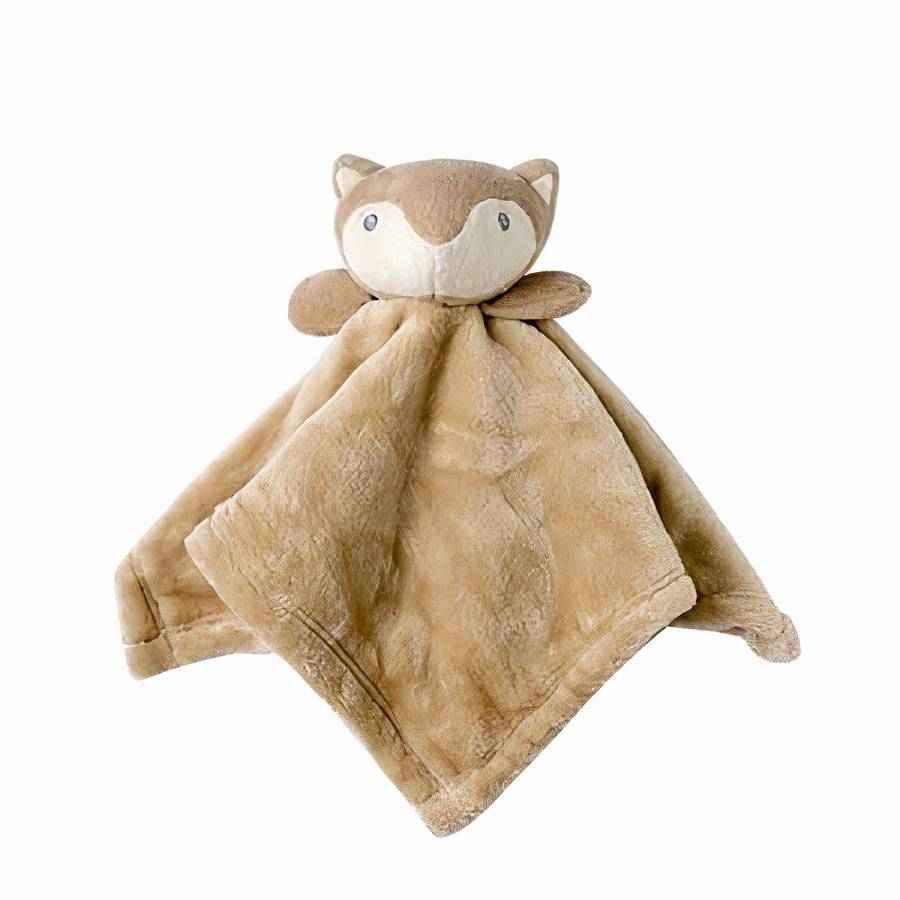 Peluche animale avec serviette pour bébé