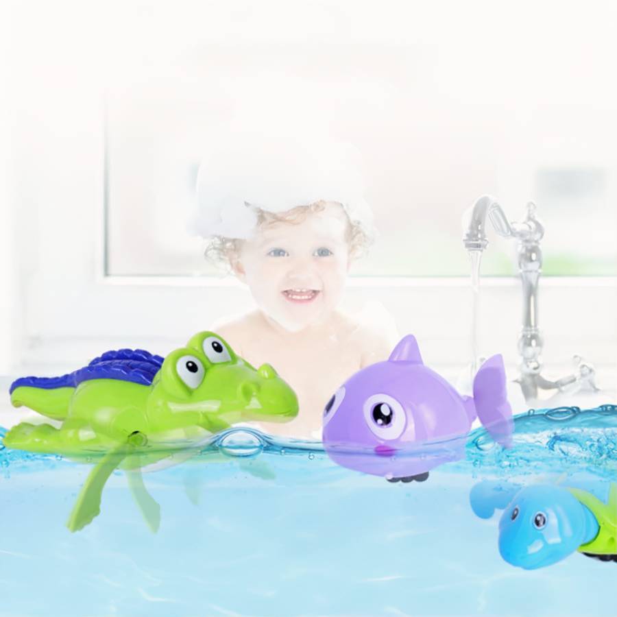 Lot de 3 pièces de jouets de bains poissons pour bébé