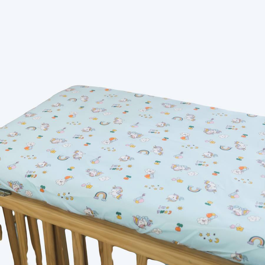 Drap-housse de lit en coton doux à motif animal pour bébé