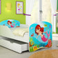 Lit pour enfant Luna avec motifs colorés et tiroir de rangement