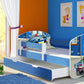 Lit pour enfant Imaginaire avec motifs, panneaux colorés et tiroir de rangement