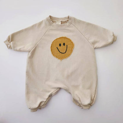 Barboteuse à manches longues style sweat pour bébé
