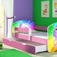 Lit pour enfant Imaginaire avec motifs, panneaux colorés et tiroir de rangement