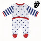 Barboteuse à manches longues motif étoiles pour bébé