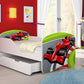 Lit pour enfant Luna avec motifs colorés et tiroir de rangement