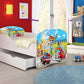 Lit pour enfant Luna avec motifs colorés et tiroir de rangement