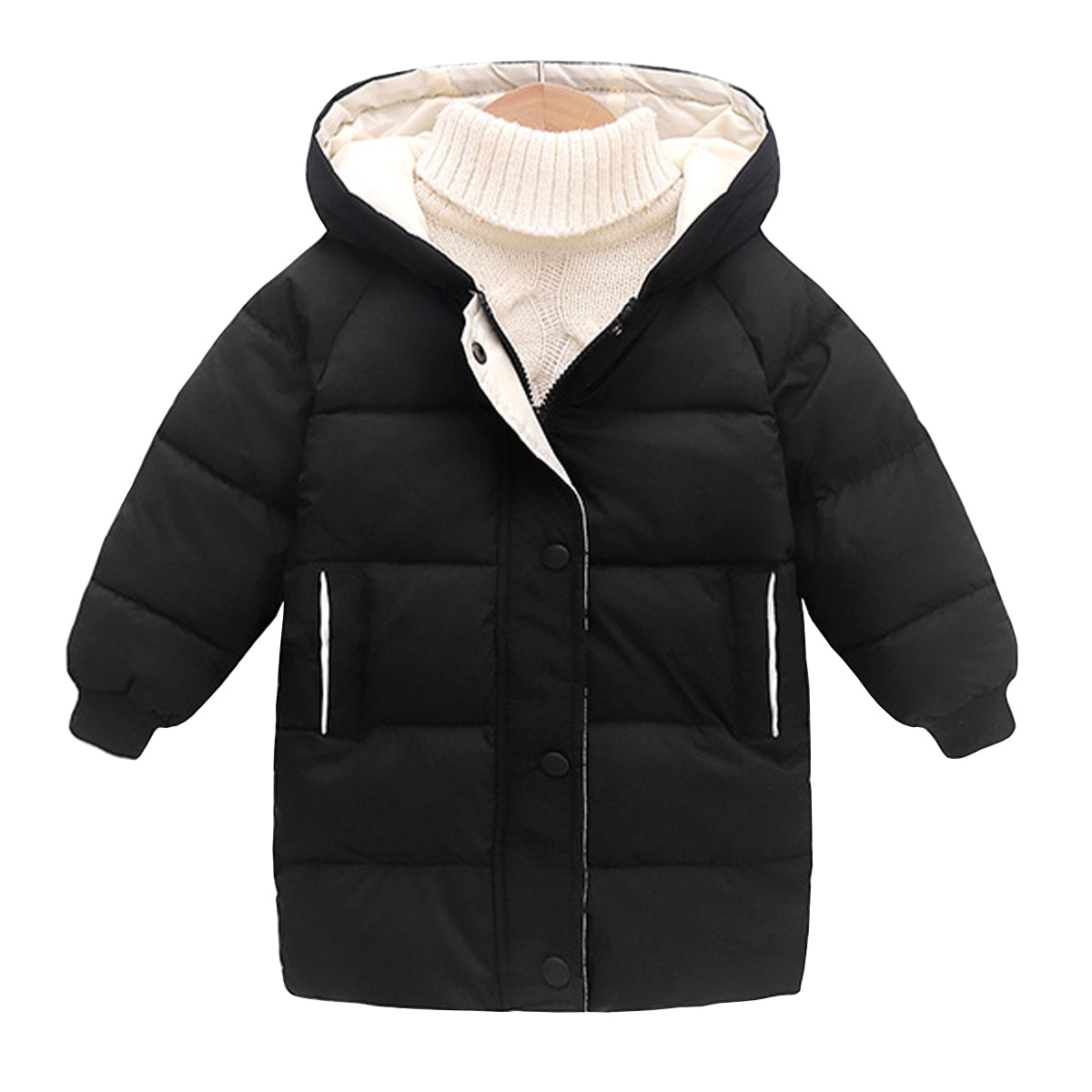 Parka chaude à capuche pour enfants