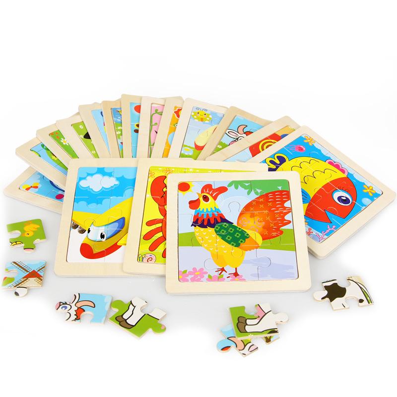 Puzzles en bois pour enfant 10 pièces