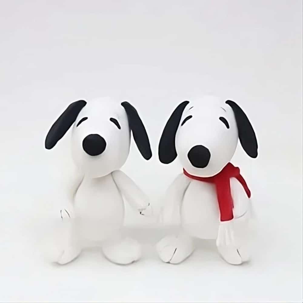 Chien en peluche de dessin animé kawaii