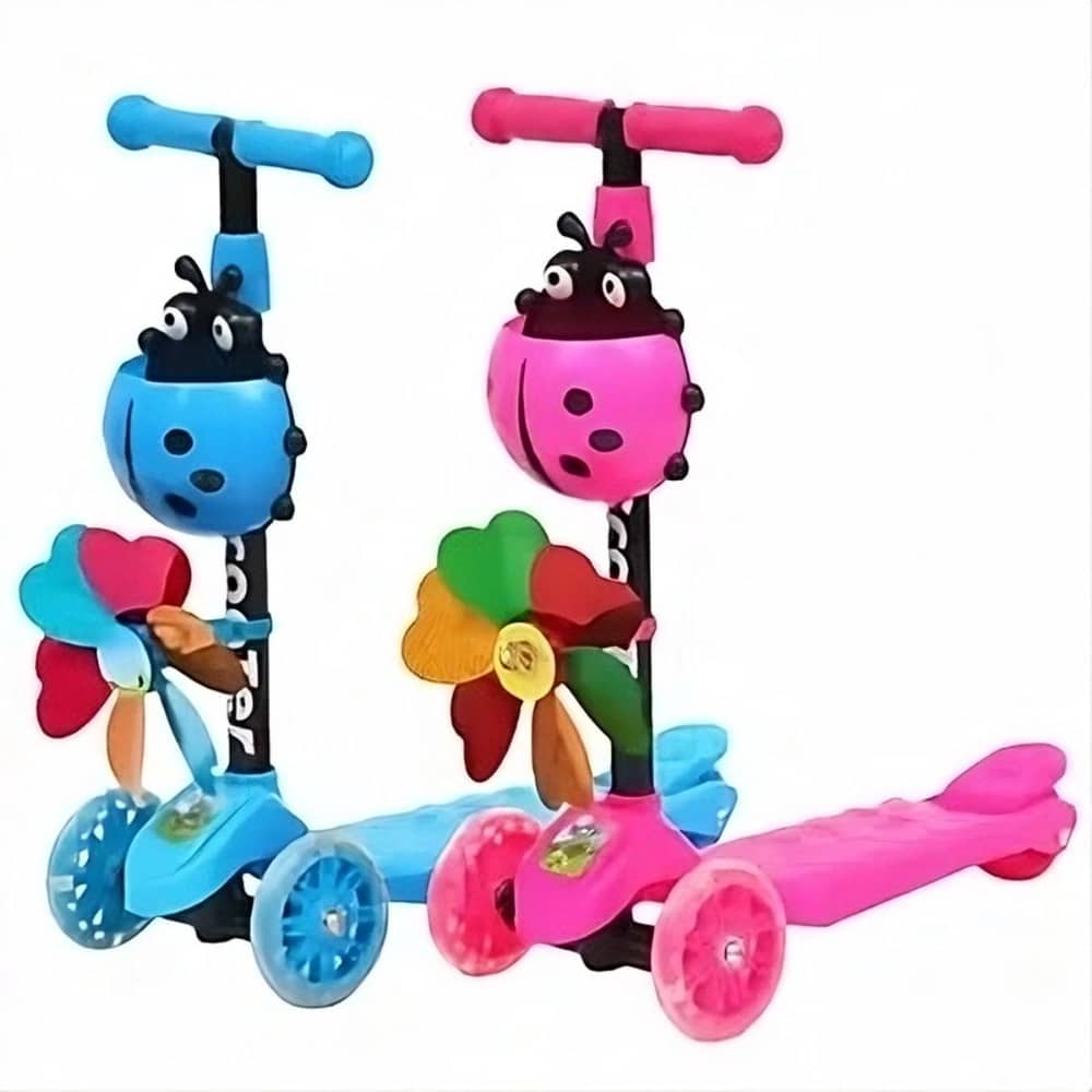 Trottinette pliable motif coccinelle pour enfant