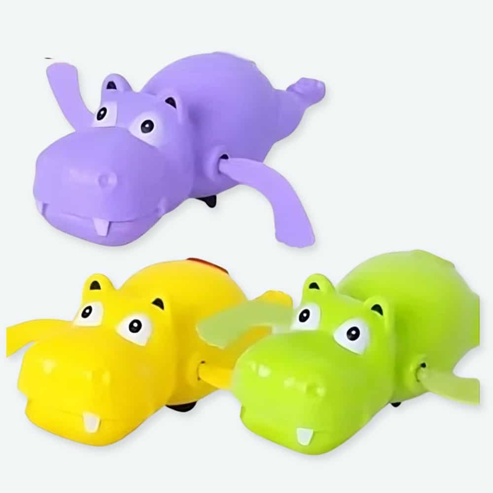 Lot de 3 pièces de jouets de bains hippopotames pour bébé