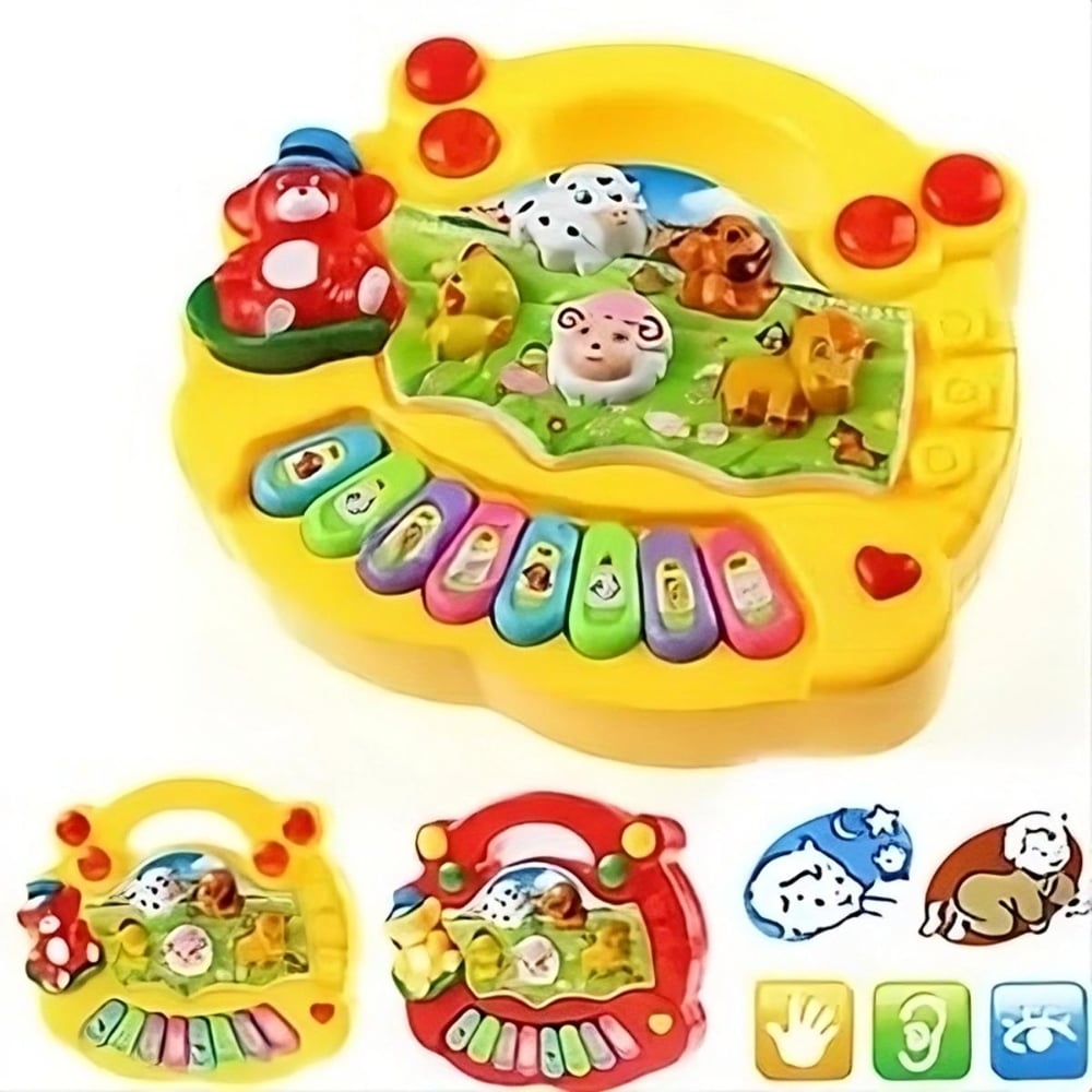 Petit piano 8 touches à motif animaux pour bébé