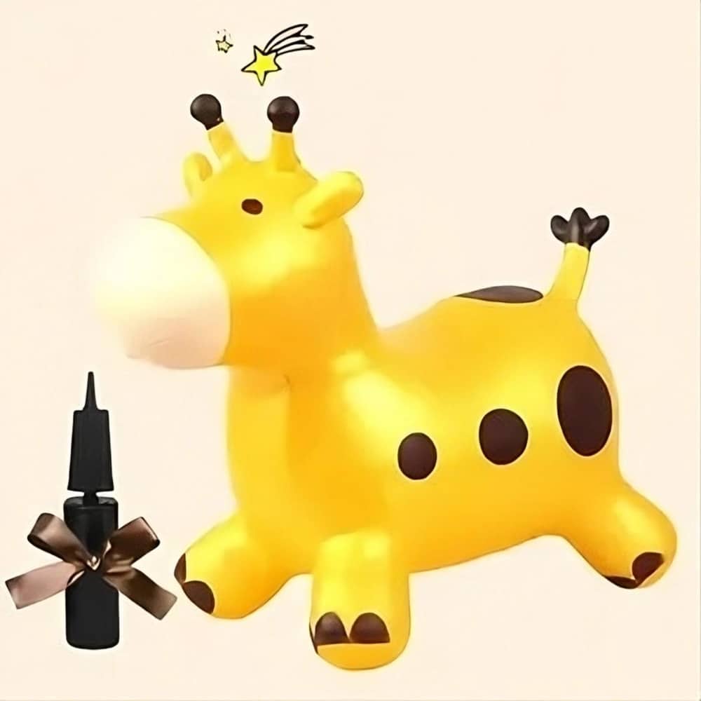Trémie gonflable en forme de girafe