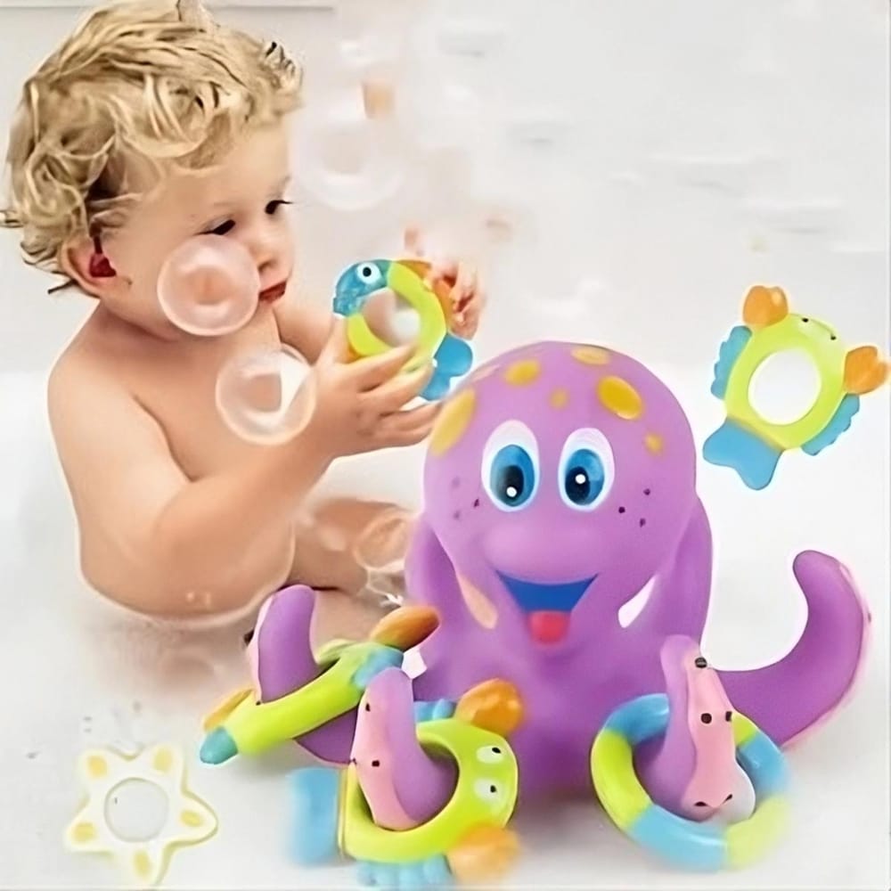 Jouet de bain pour bébé en forme de poulpe