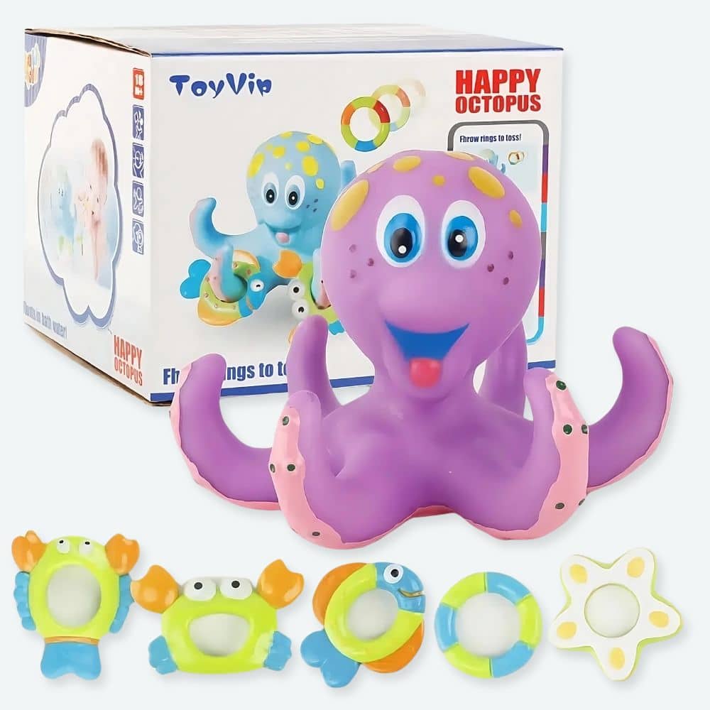 Jouet de bain pour bébé en forme de poulpe