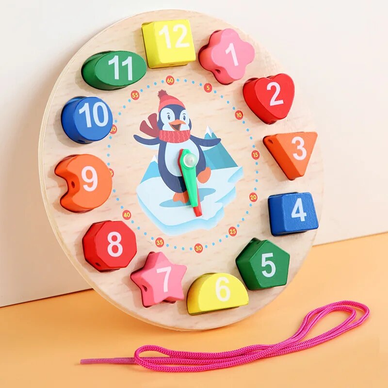 Horloge montessori de tri de formes