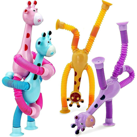 Lot de 4 girafes à ventouse télescopique