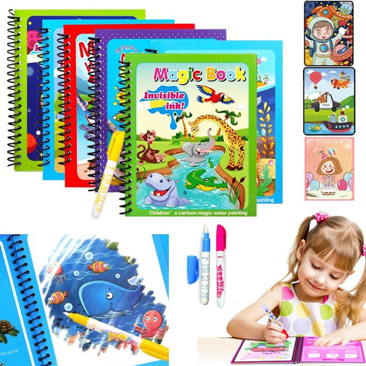 Lot de 5 livres de coloriage magique à l'eau