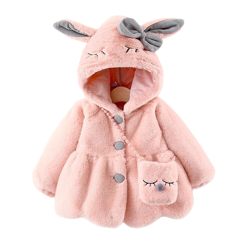 Manteau lapinette bébé fille avec sac