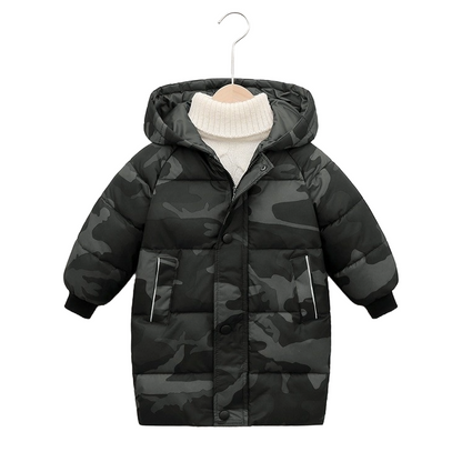 Parka chaude à capuche pour enfants