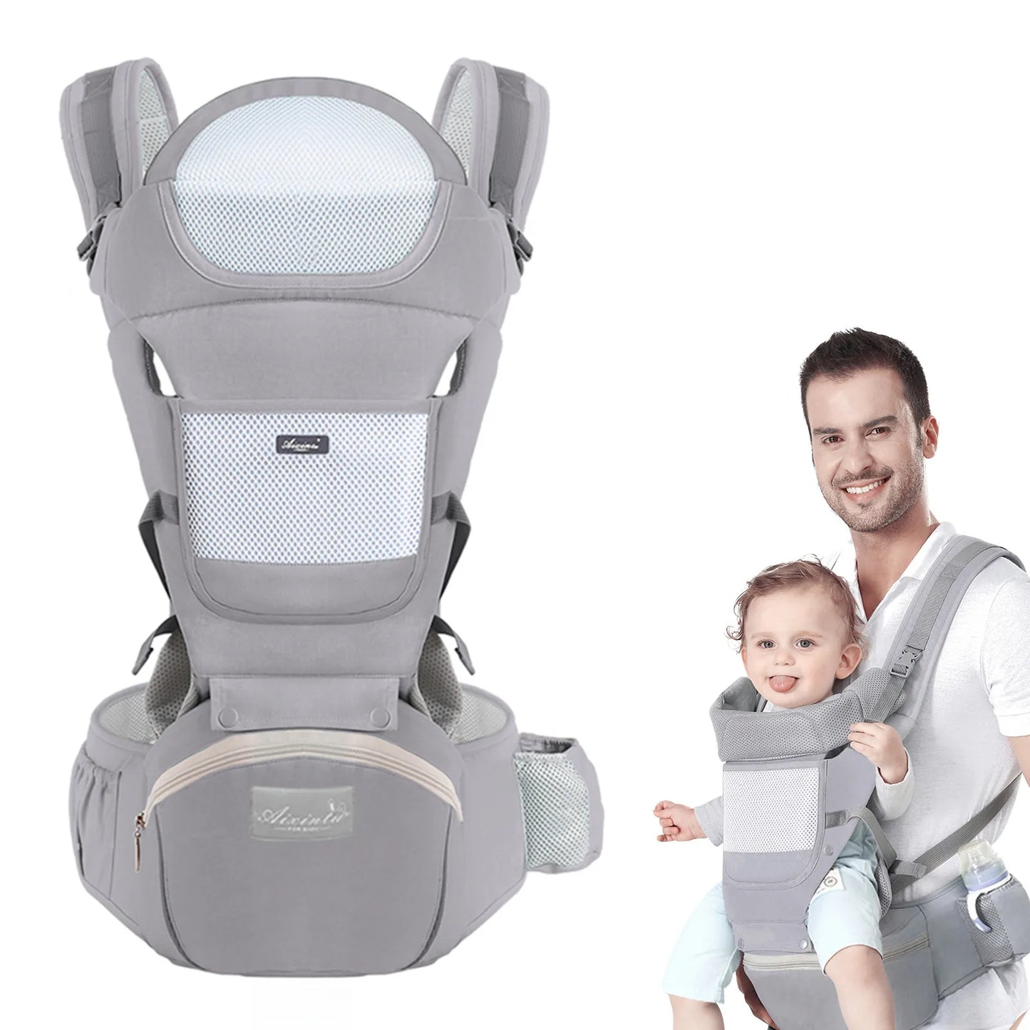 Porte-bébé ergonomique avec siège de hanche