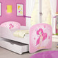 Lit pour enfant Luna avec motifs colorés et tiroir de rangement