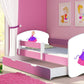 Lit pour enfant Imaginaire avec motifs, panneaux colorés et tiroir de rangement