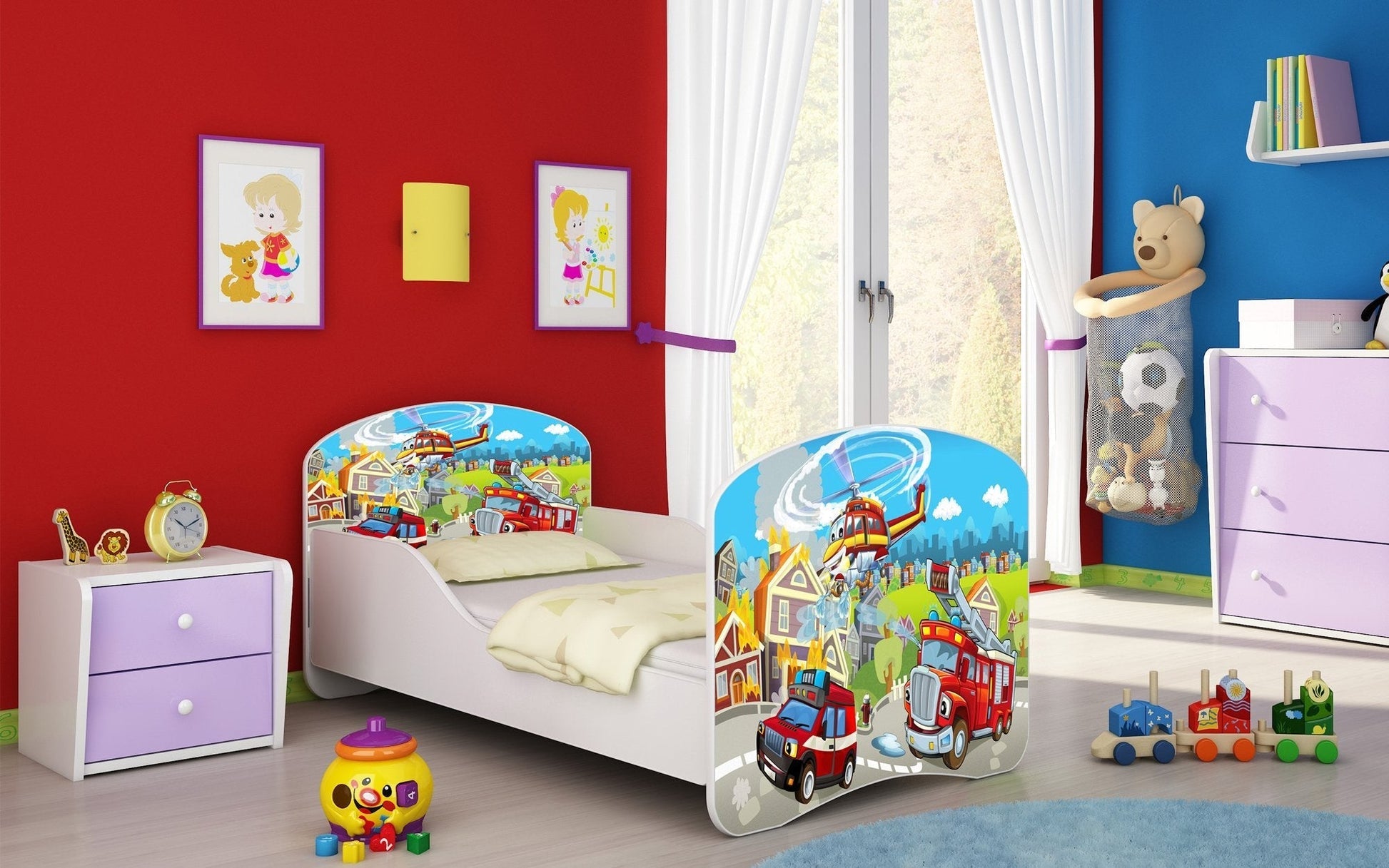 Lit pour enfant Mondo avec motifs colorés