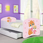 Lit pour enfant Luna avec motifs colorés et tiroir de rangement