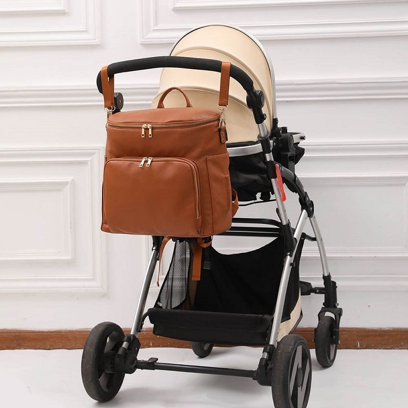 Sac à dos à langer bébé en cuir pu