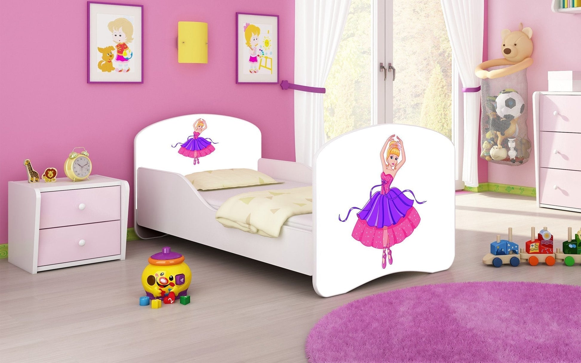 Lit pour enfant Mondo avec motifs colorés