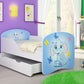 Lit pour enfant Luna avec motifs colorés et tiroir de rangement