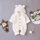 Combinaison tricotée capuche oreilles d’ours