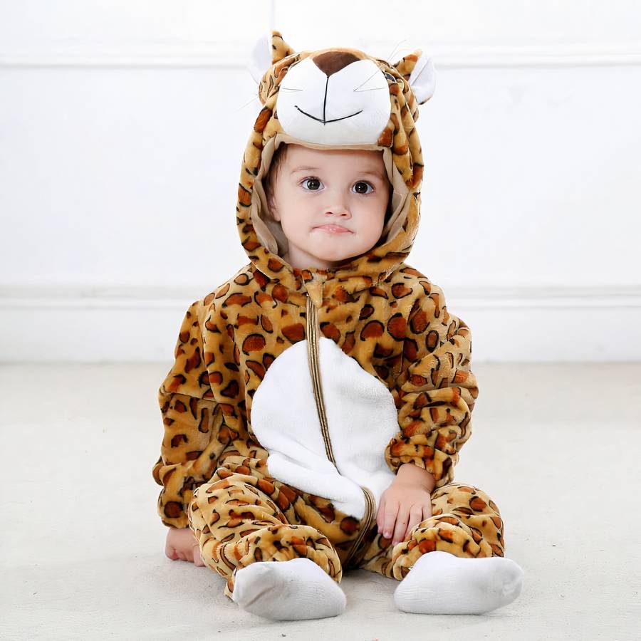 Pyjama doux à capuche d’animaux pour bébé