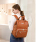 Sac à langer en cuir vintage
