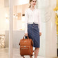 Sac à langer en cuir vintage