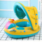 Bouée pour bébé portable et gonflable avec pare-soleil